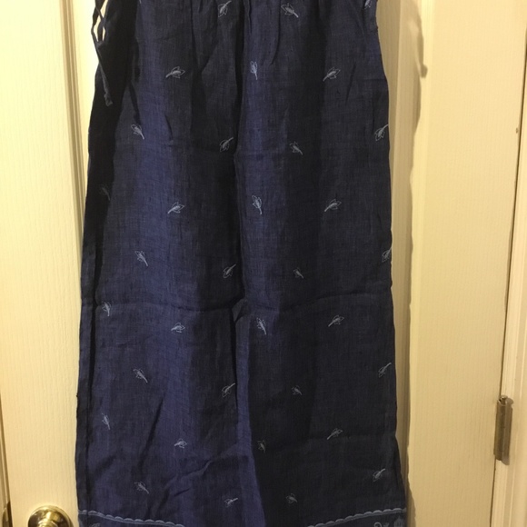 Ann Taylor embroidered linen skirt sz 4 - Picture 1 of 4